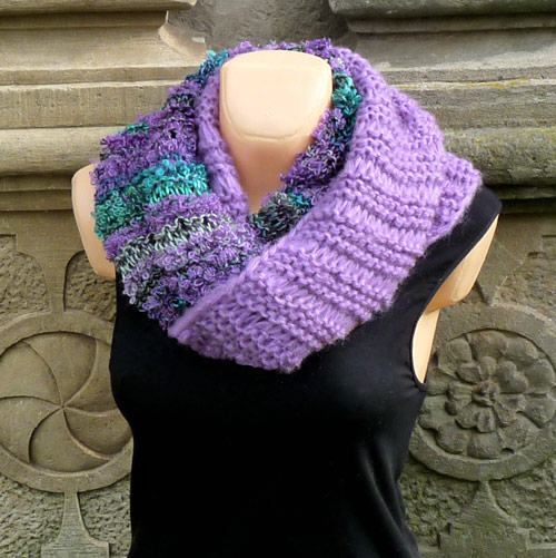 Objemný nákrčník - fialový