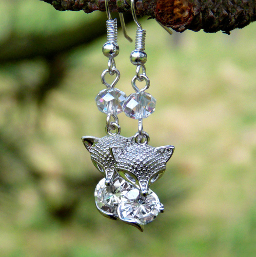 Náušnice - lištičky (Swarovski)