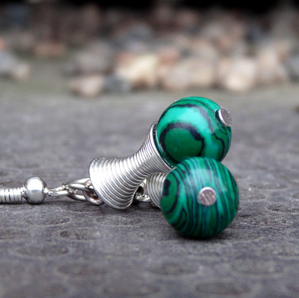 Náušnice - jsem OSOBNOST (malachit)