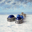 Náušnice - toulky zimní krajinou (lapis lazuli)