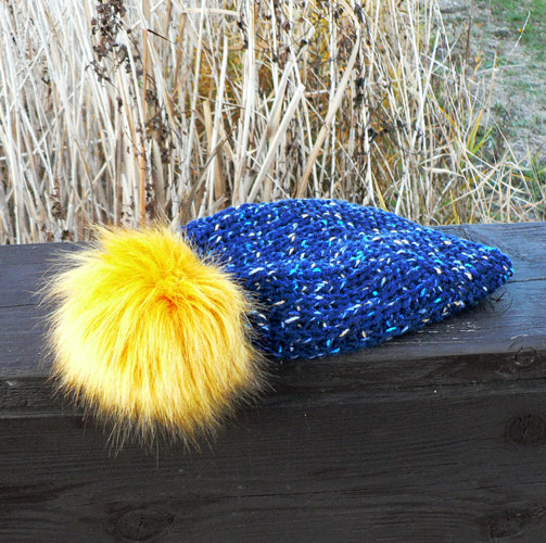 Vlněná čepice - sluníčková