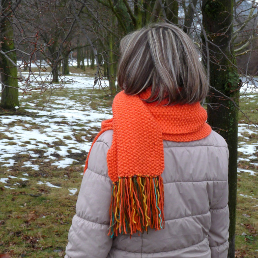 Pletená šála - orange