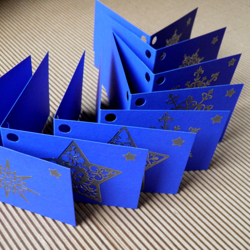 Vánoční cedulky hvězdy 8ks