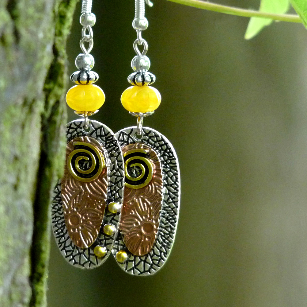 Náušnice - spirála 