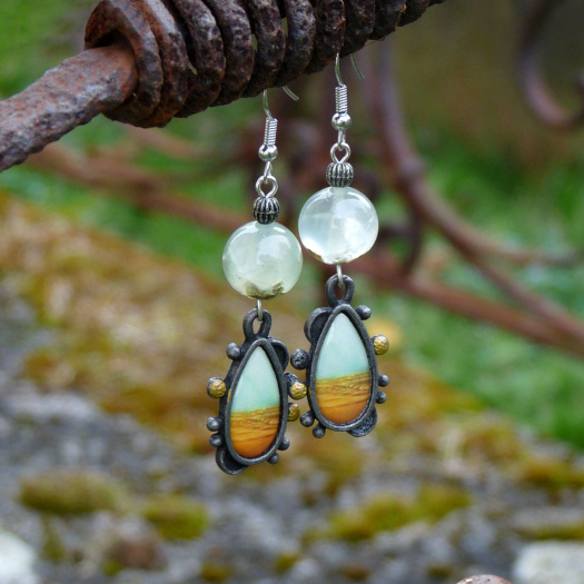 Náušnice - lány obilí (prehnit)