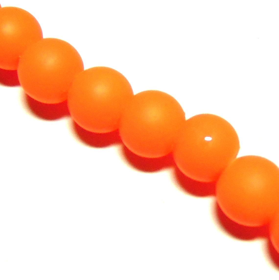 Perla matná 8 mm - broskvová - 12 ks