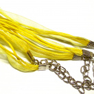 Návleková šňůrka s organzou - žlutá