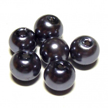 Perla vosková 8 mm - modrá - 15 ks