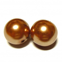 Perla vosková 12 mm - cashmere - 5 ks
