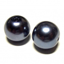 Perla vosková 12 mm - modrošedá - 5 ks