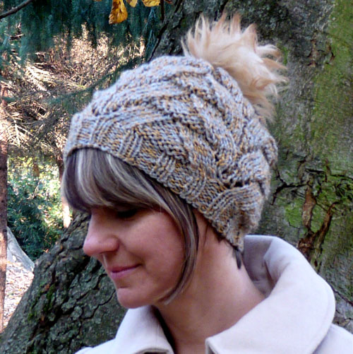 Zlátnoucí - pletená čepice