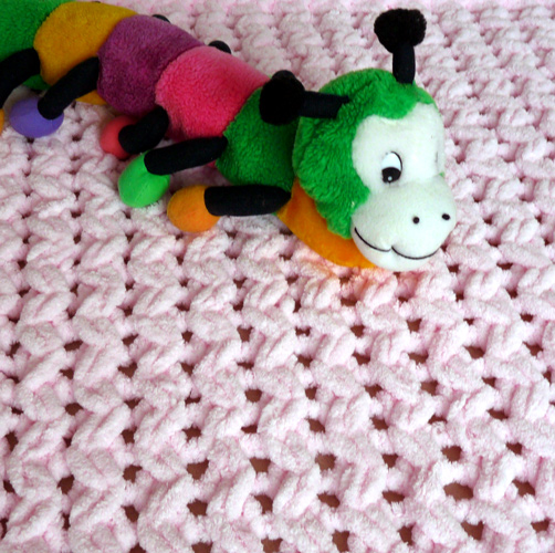 Pletená dečka pro miminko - růžová