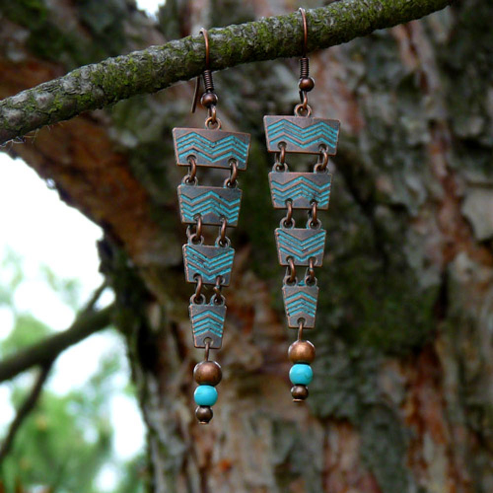 Náušnice - lesní potůčky (tyrkenit)