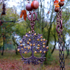Dlouhý náhrdelník - Strom v podzimu