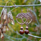 Náušnice - strom v podzimu (jaspis)