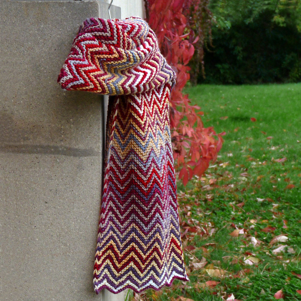 Pletená šála - vinobraní