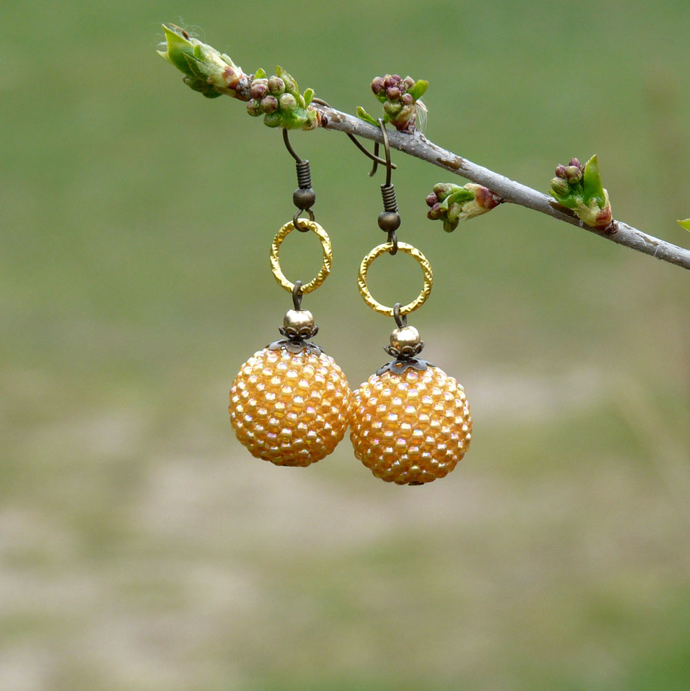 Náušnice - zlátnoucí slunce