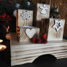 Adventní svícny+krabička na ubrousky přírodní