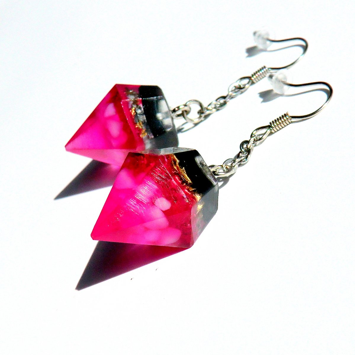 Orgonitové naušničky * Diamant * Křišťálová RADOST/dlouhé