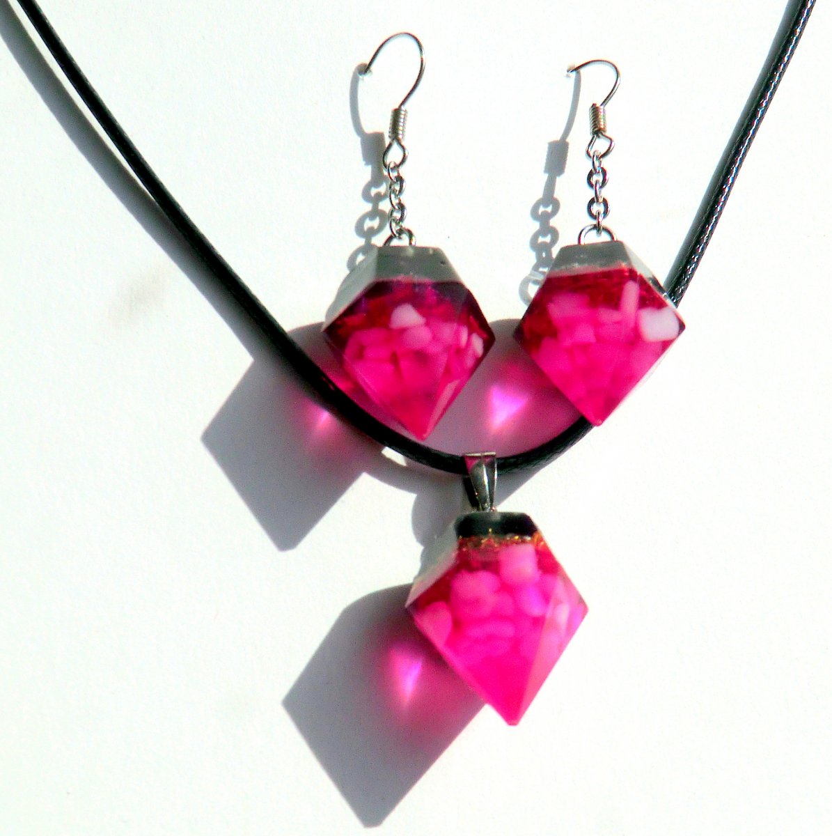 Orgonitová souprava * Diamant * Křišťálová RADOST/dlouhé nauš.