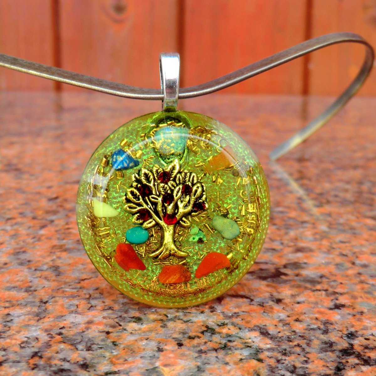 Strom Života  V1 Amulet * Čakrový zlatý