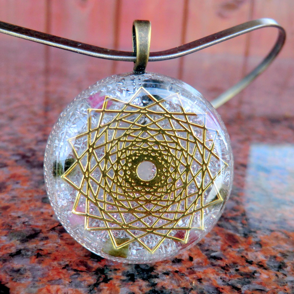 Orgonit pro Tělo Duši (C4) Turmalínová Sri Yantra