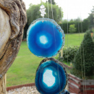 Achátová zvonkohra * Modrá *  s Křišťálem OBJ