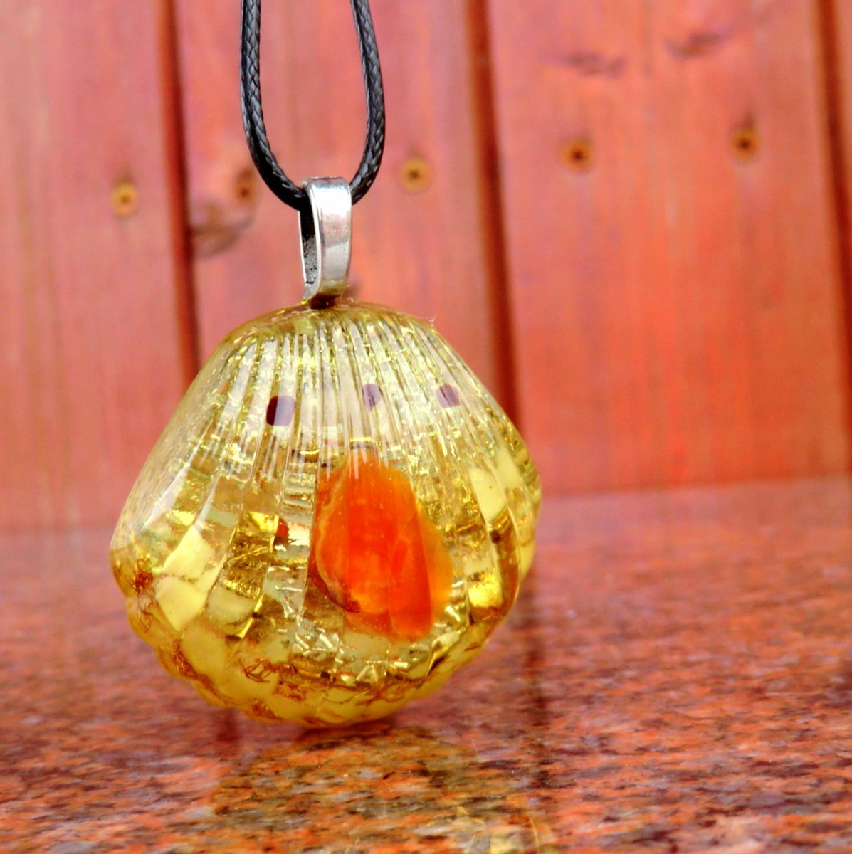 Orgo mušle 2 * Karneolová * Jiskra Ženy * s rituálkem