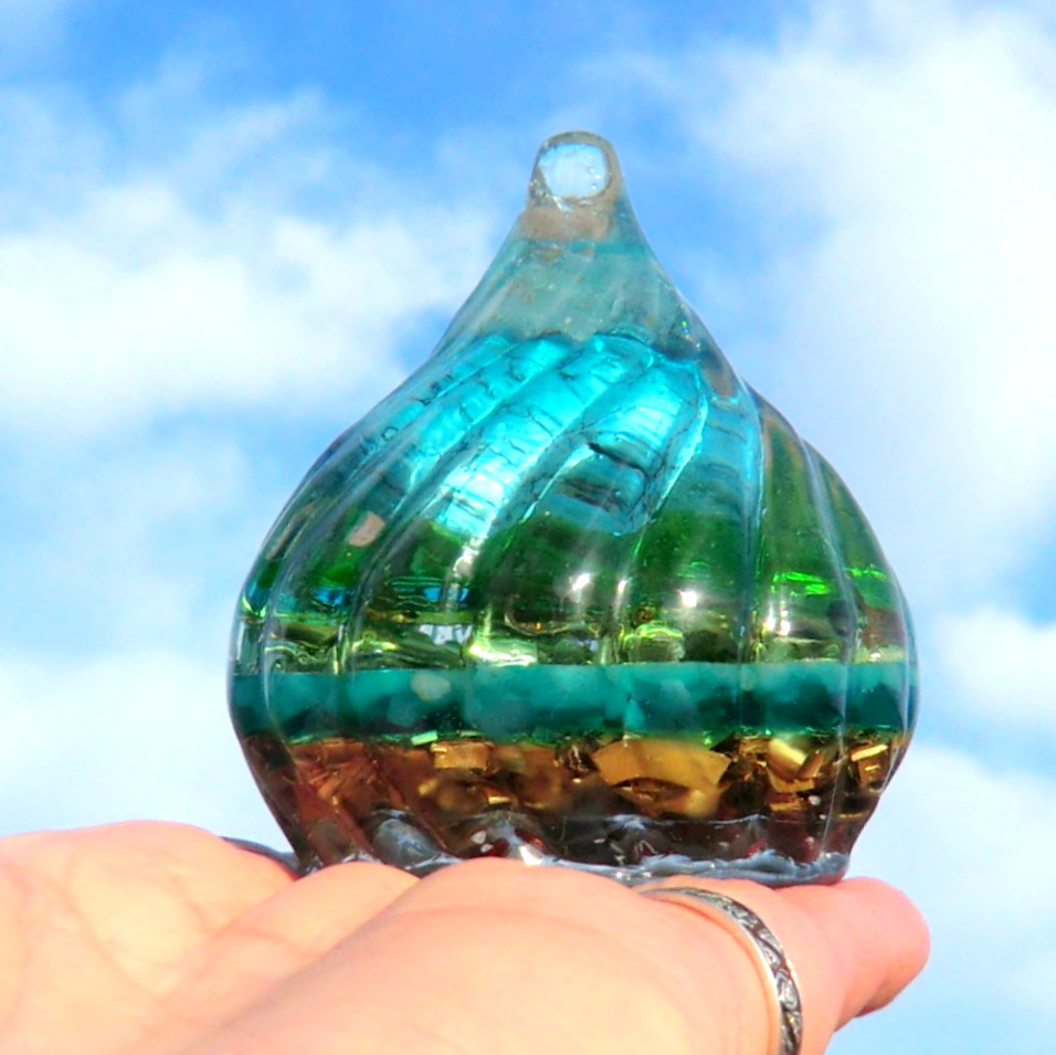 Orgonit EX Velká spirál kopule * Tyrkys ochraňuje