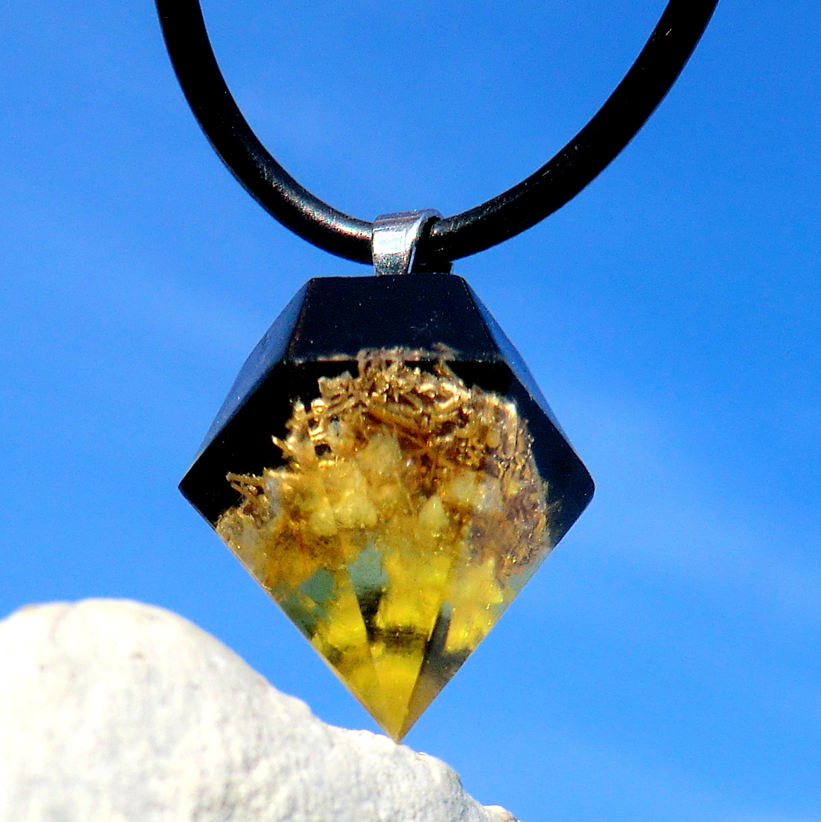 Orgonitový přívěsek * Diamant * Citrínové Štěstí