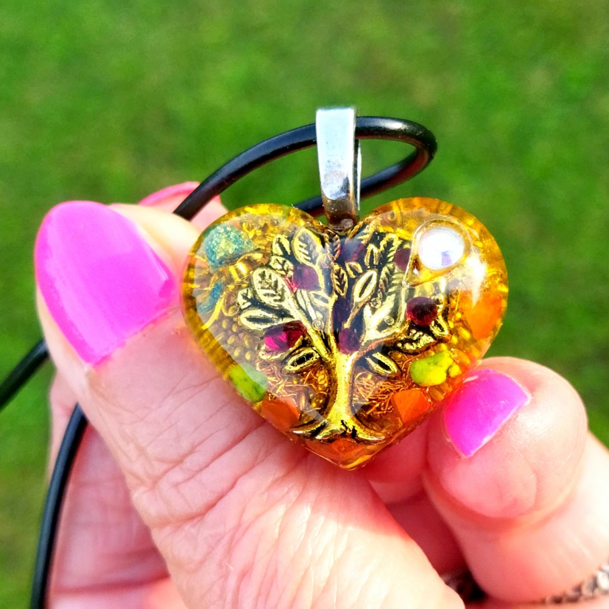  Strom Života s granátky* orgonit * Duha kamínek