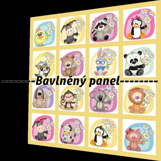 BAVLNĚNÝ PANEL / I NA PEXESO/ 47 x 47 cm  NP-12