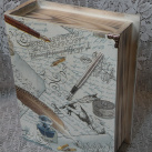 Originální krabička kniha vintage Pero a kalamář B
