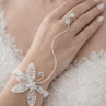 Svatební šperk set – květinový náhrdelník a náramek s prstýnkem