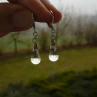 Béžové Swarovski kapky - náušnice