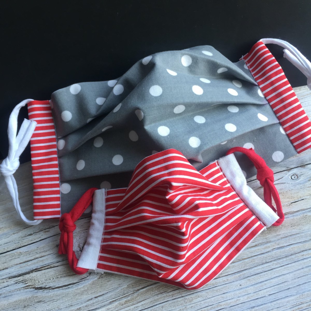 Výhodná sada - 2 roušky puntík a proužek