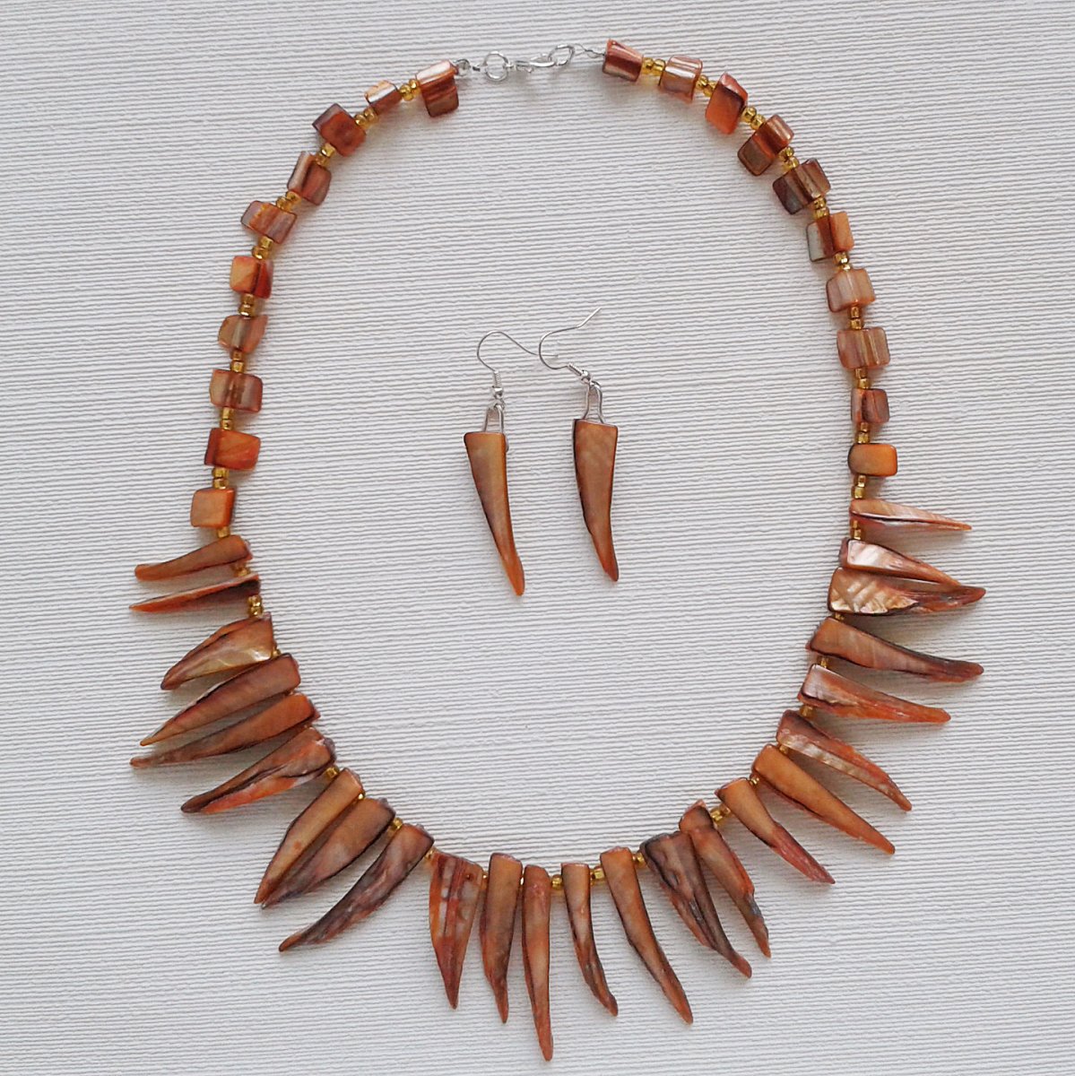 Perleťová souprava - hnědá (1291)