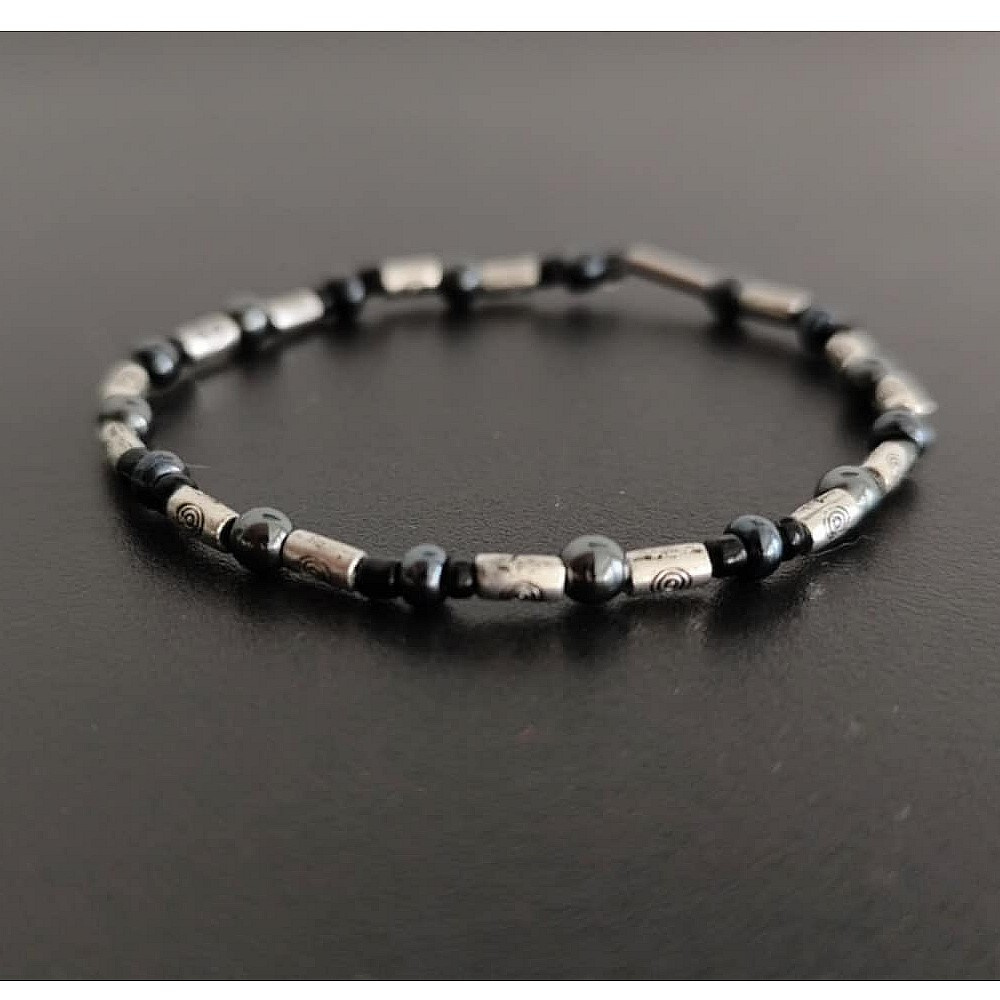 Náramek Shamballa - Hematit