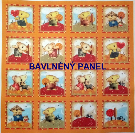 BAVLNĚNÝ PANEL / I NA PEXESO/ 35 x 35 cm  FNP36