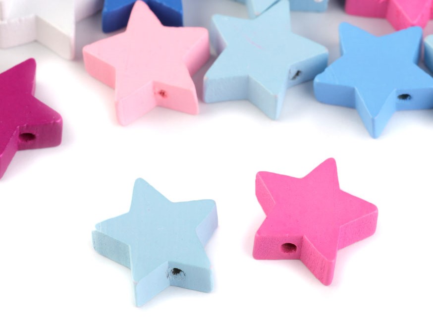 Dřevěné korálky - 10 kusů