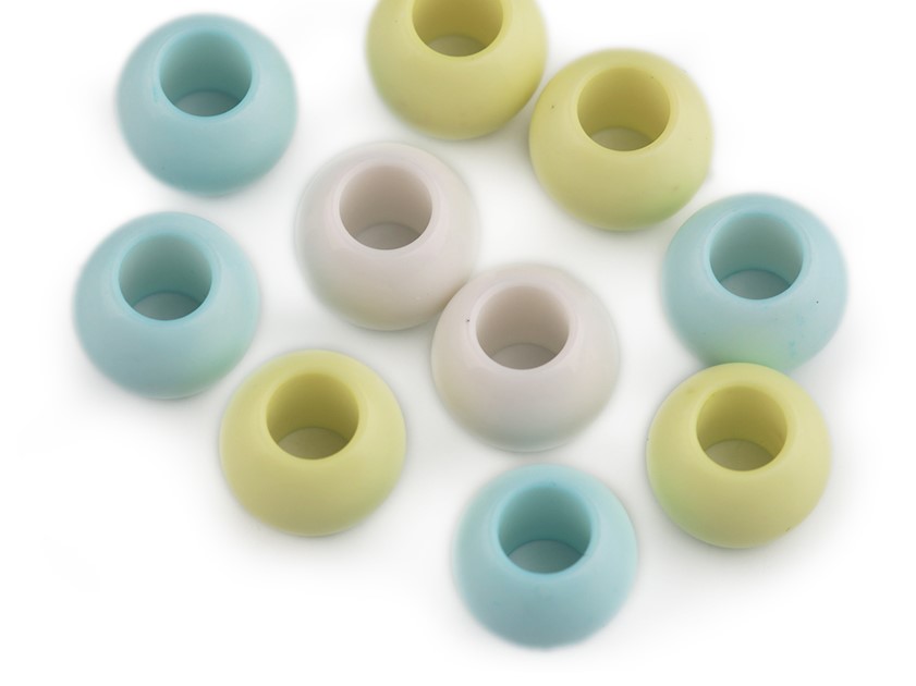 Plastové korálky 11x14 mm - (10ks)