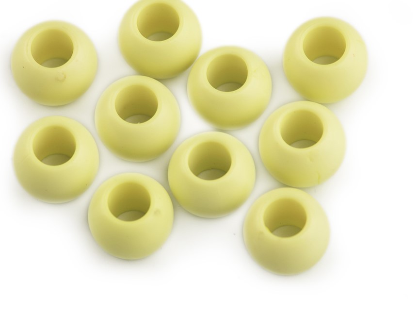 Plastové korálky 11x14mm (10ks) - limetková