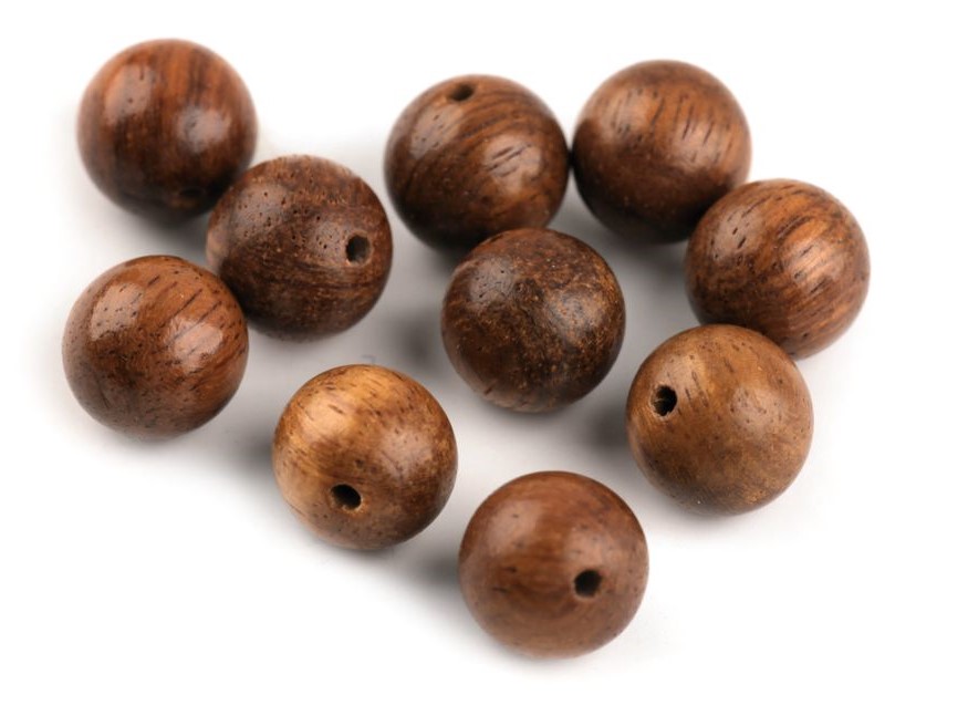 Dřevěné korálky 10mm - (10ks)