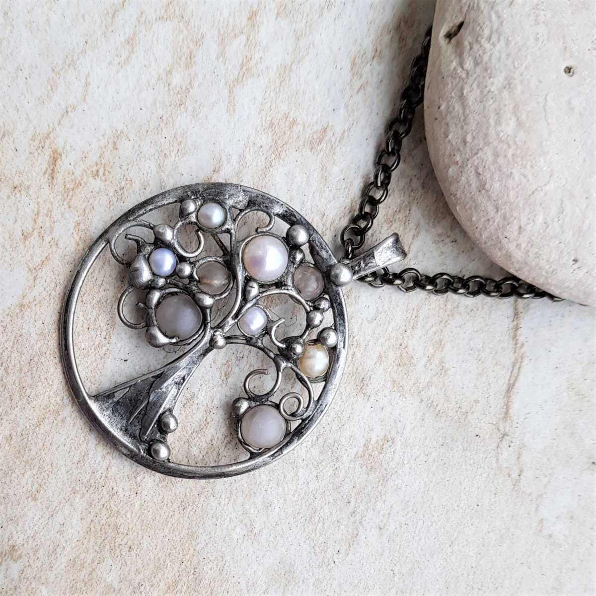 PINK strom života náhrdelník