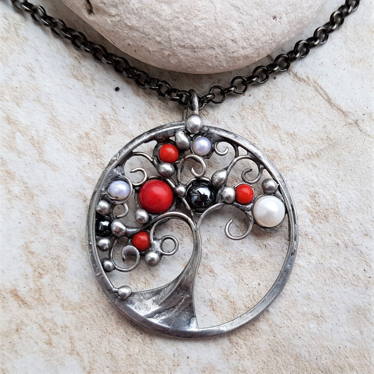 RED strom života náhrdelník