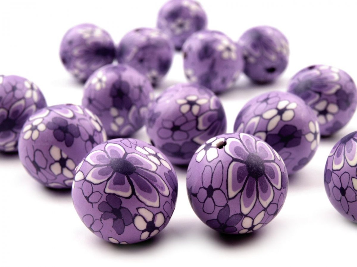 Korálky Fimo - 5 kusů.