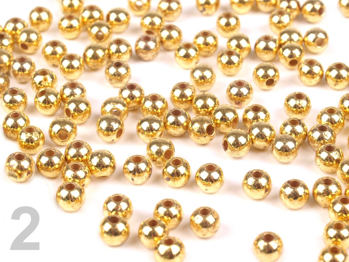 Korálky GLANCE 4mm metalic 10g