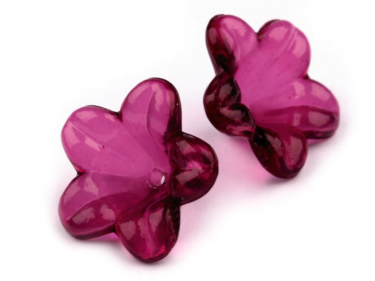 Zvoneček plast Ø12mm -10ks tmavě fuchsiová