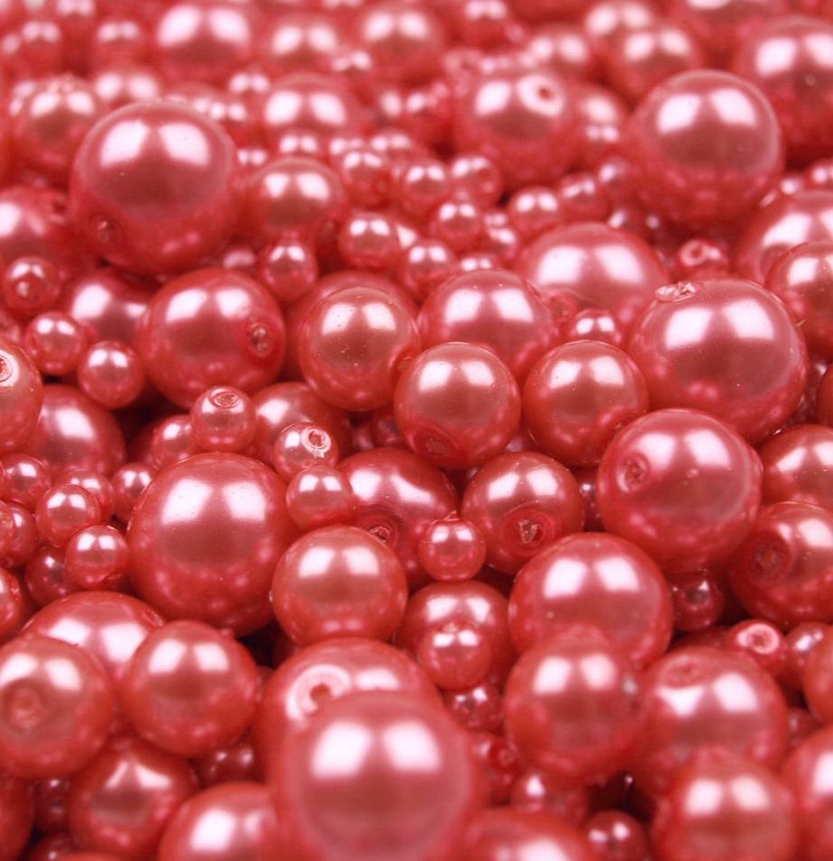 Voskované perly MIX velikostí cca Ø4-10mm - 10 ks