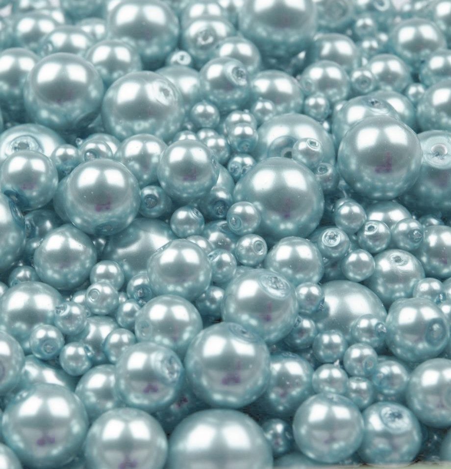 Voskované perly MIX velikostí cca Ø4-10mm - 10 ks